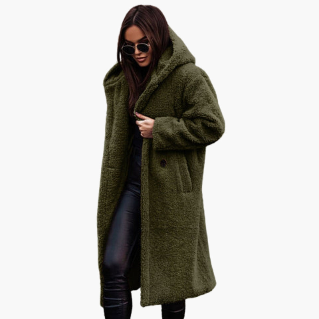 Ladies Faux Fur Parka - Cozy Waterproof Winter Coat