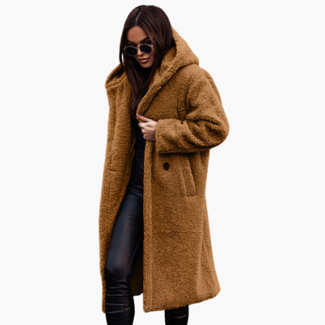 Ladies Faux Fur Parka - Cozy Waterproof Winter Coat