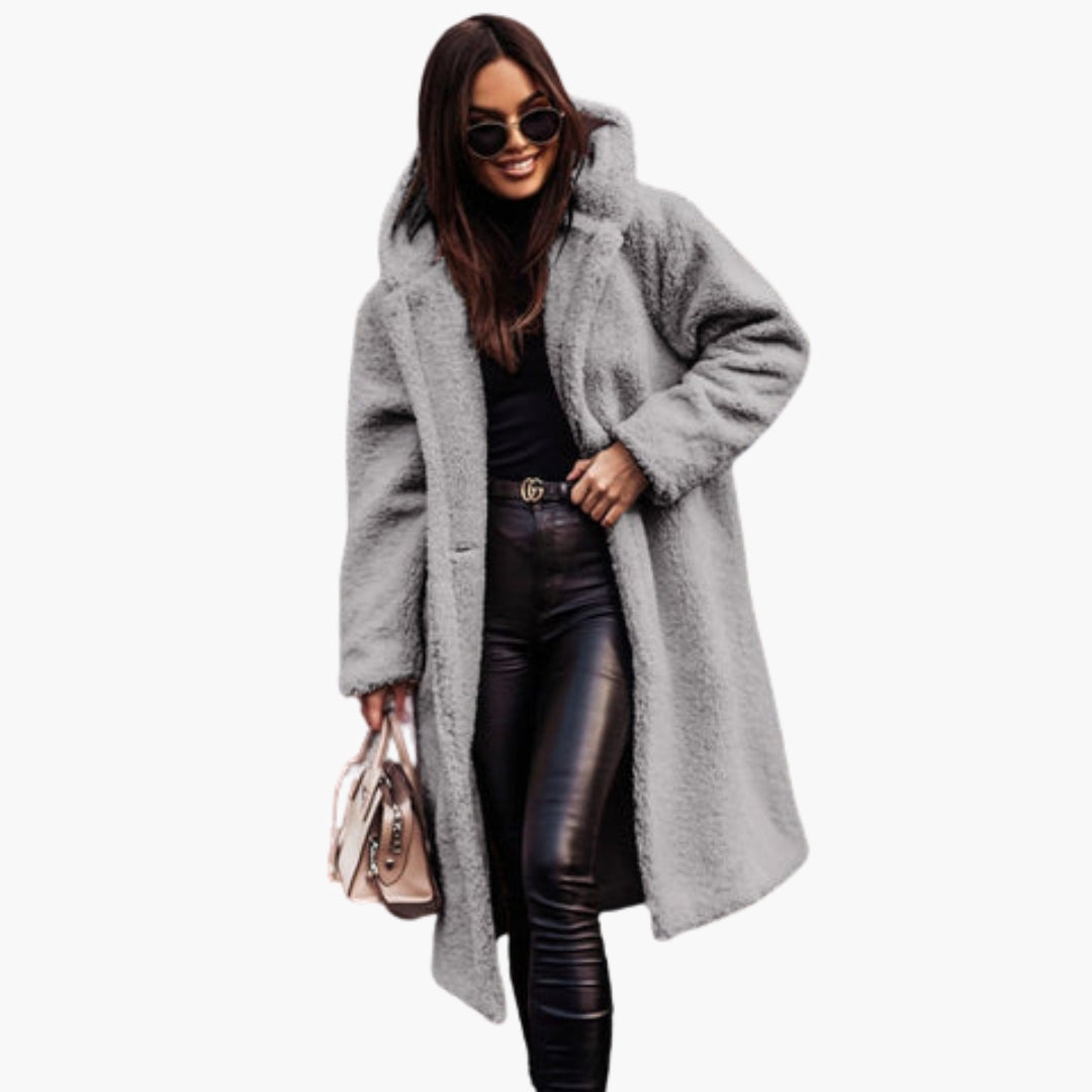 Ladies Faux Fur Parka - Cozy Waterproof Winter Coat