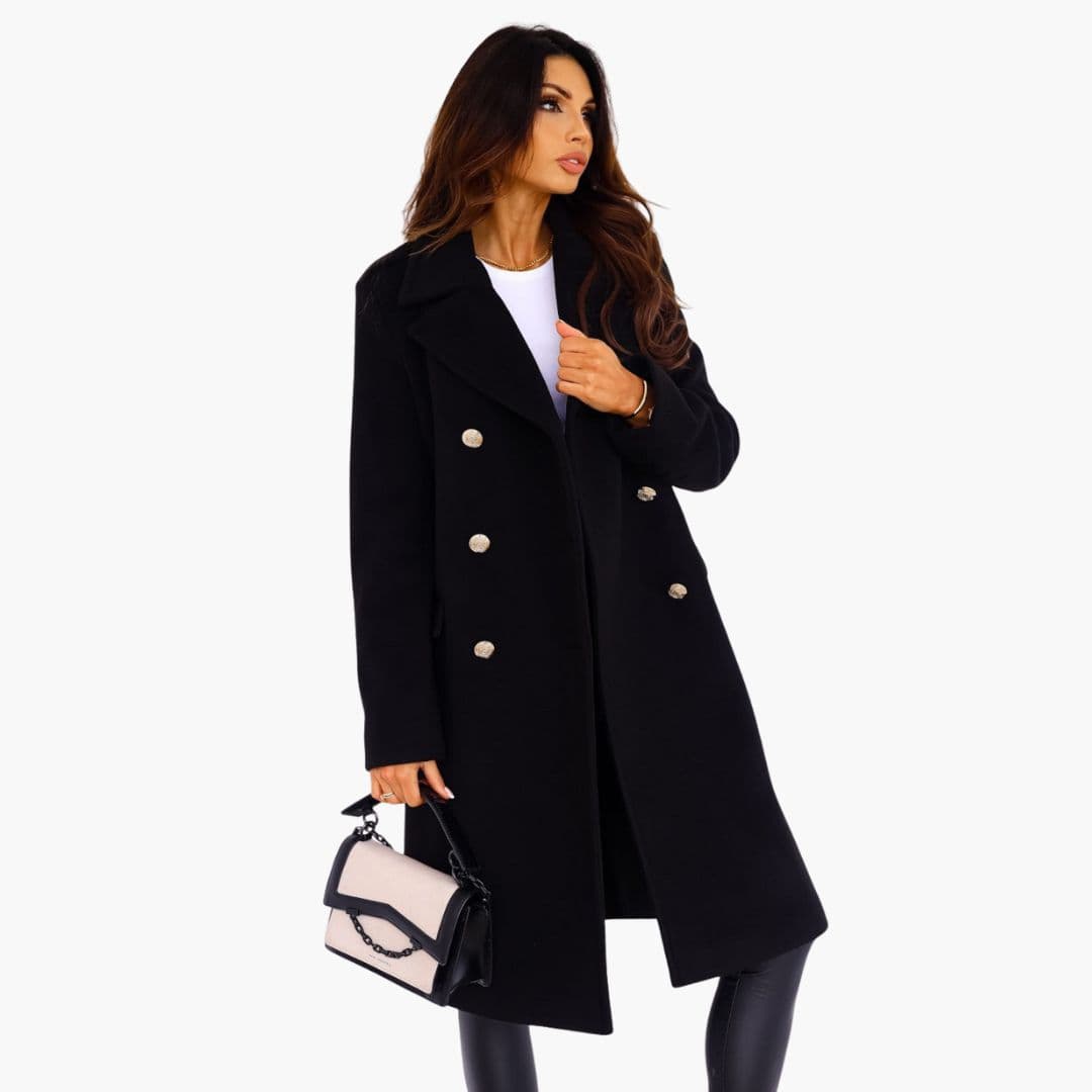 Premium Women's Wool Overcoat - Classic Long Winter Jacket