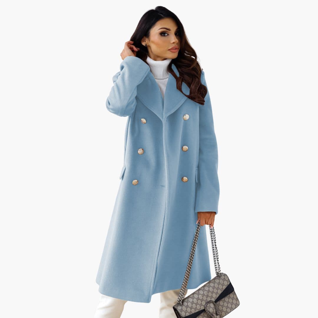 Premium Women's Wool Overcoat - Classic Long Winter Jacket