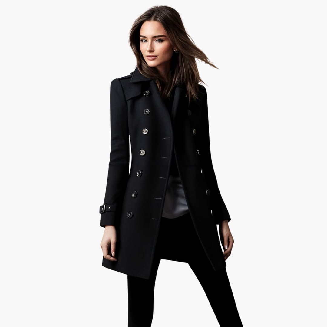 Classic Fit Ladies Pea Coat - BritishElegance
