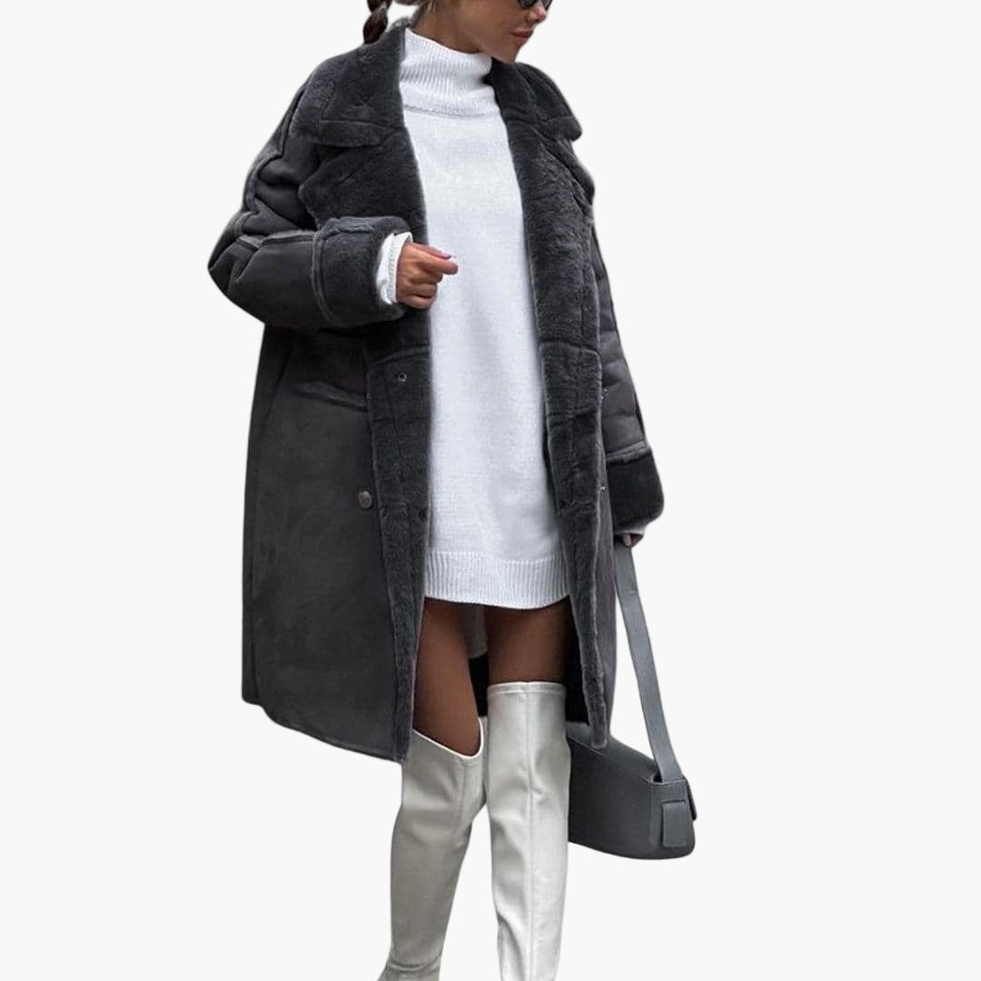 Luxurious Faux Fur Long Parka Coat - BritishElegance