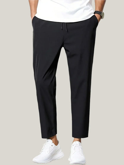 Men’s Cropped Tapered Drawstring Trousers
