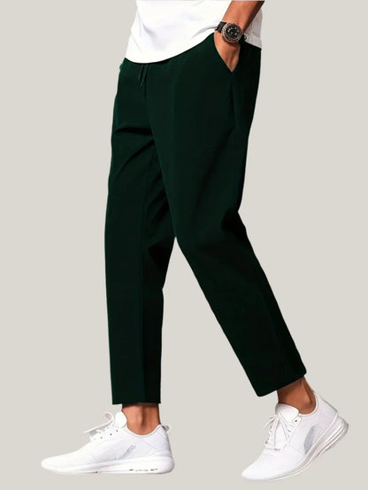 Men’s Cropped Tapered Drawstring Trousers