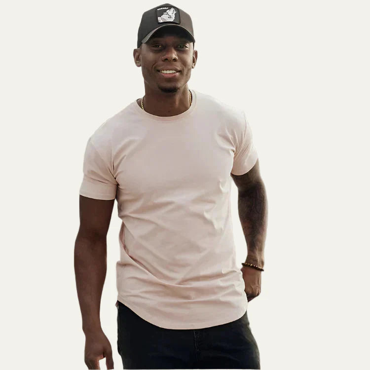 Men’s Extended Length Scoop Hem T Shirt