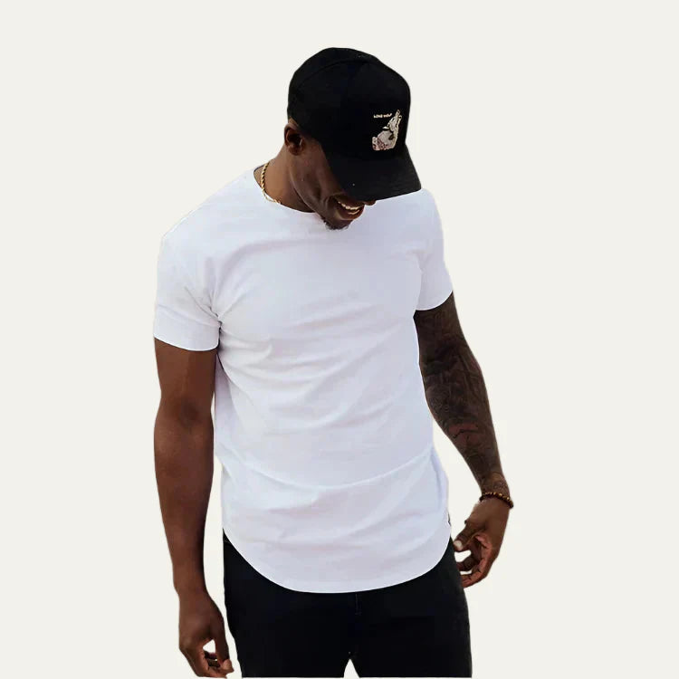 Men’s Extended Length Scoop Hem T Shirt