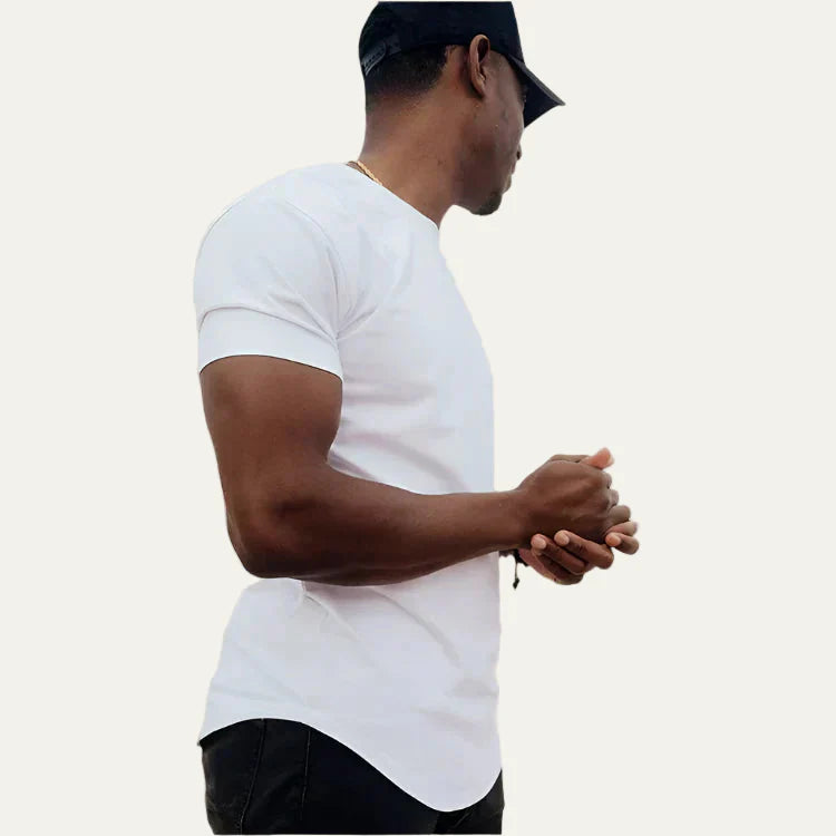 Men’s Extended Length Scoop Hem T Shirt