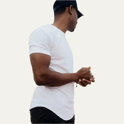 Men’s Extended Length Scoop Hem T Shirt