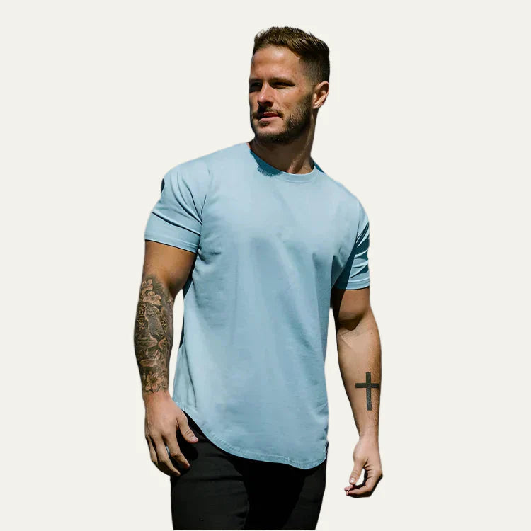 Men’s Extended Length Scoop Hem T Shirt