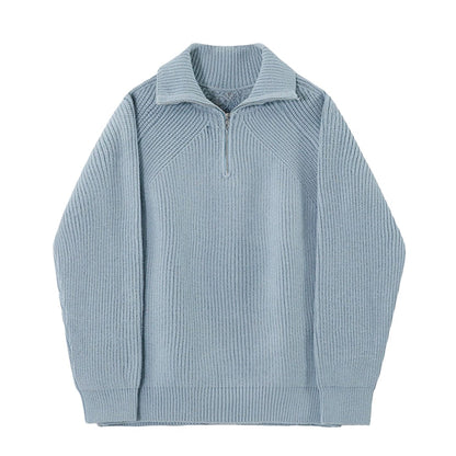 Prescott - Timeless Light Blue Zip-Up Jumper Men