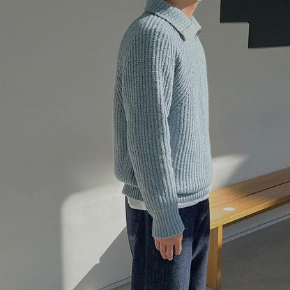 Prescott - Timeless Light Blue Zip-Up Jumper Men