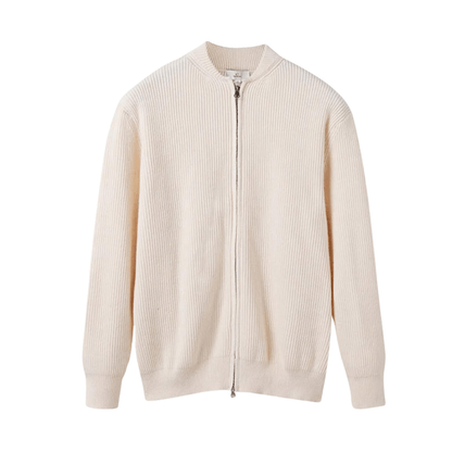 Old money Knitted Zip Up Jumper for Men