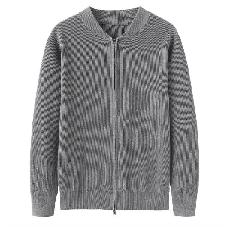Old money Knitted Zip Up Jumper for Men