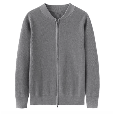 Old money Knitted Zip Up Jumper for Men