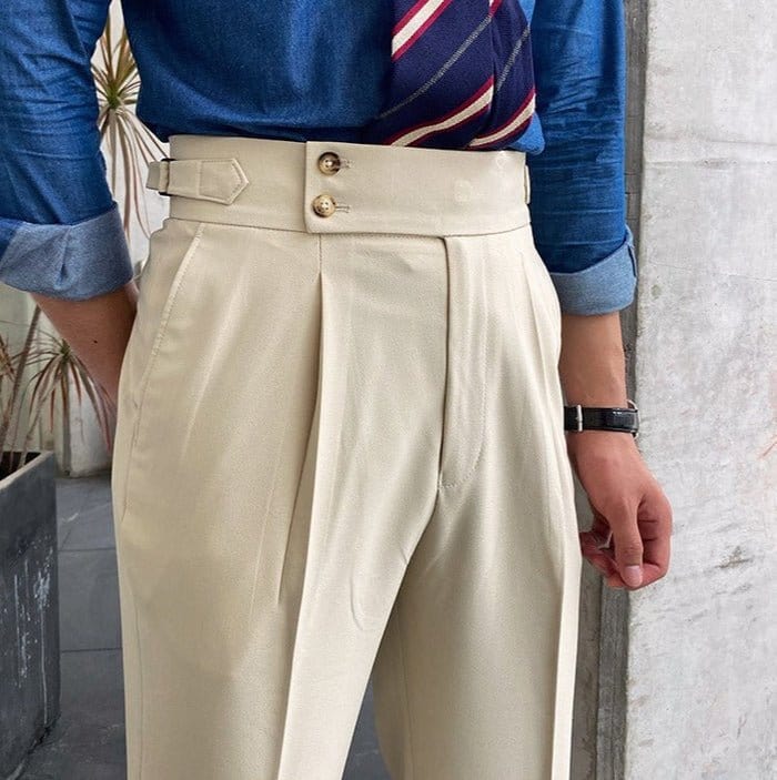 Zayne - Old Money Double Button Trousers
