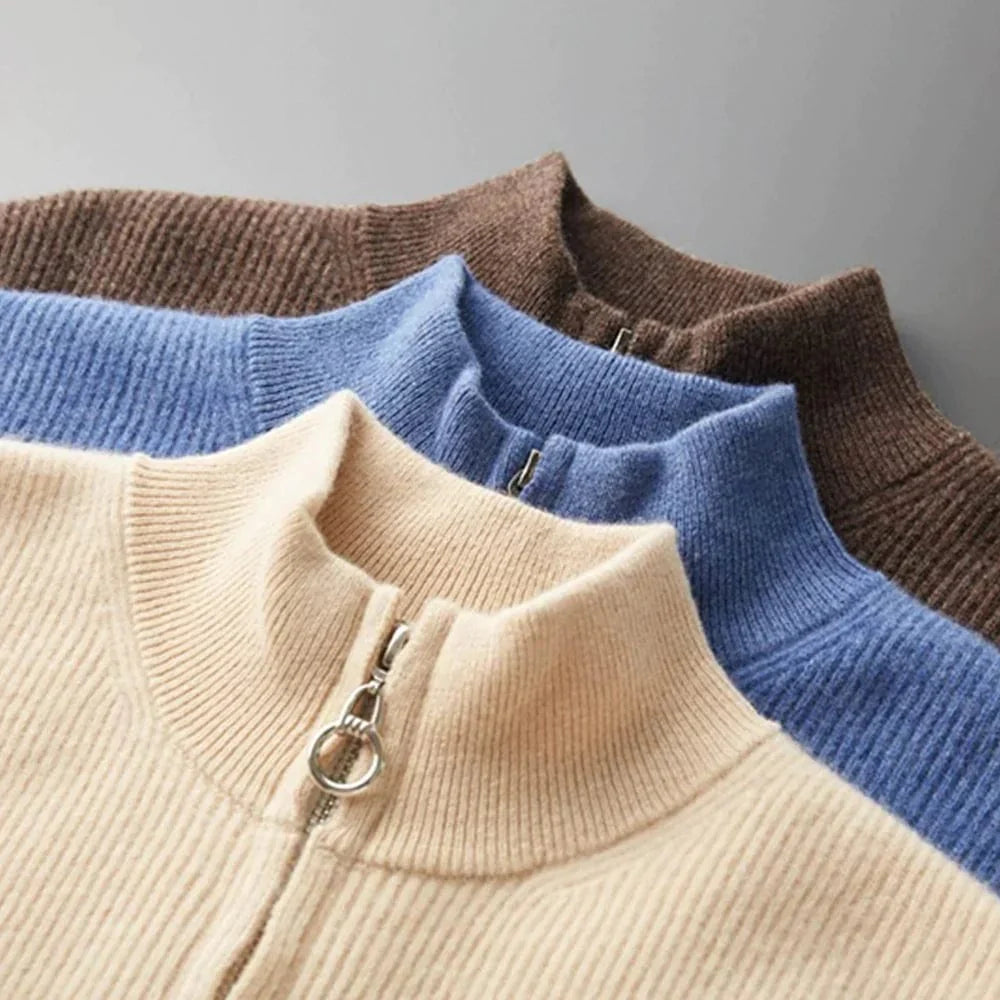 Gilbert - Old Money Full-Zip Winter Jumper