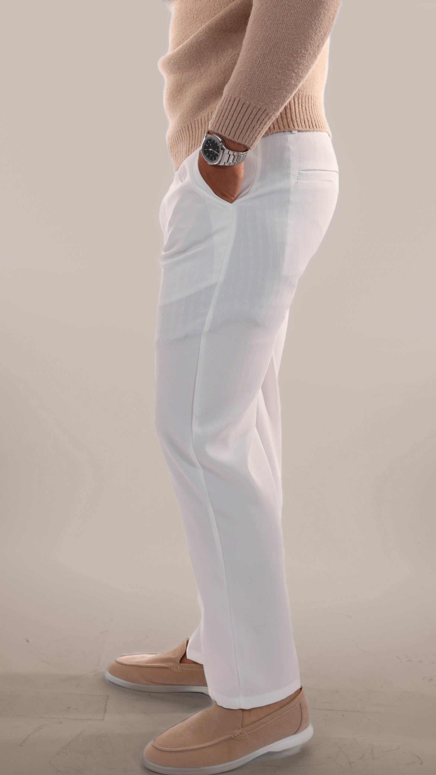 Tom - Classic Linen-Cotton Blend Trousers
