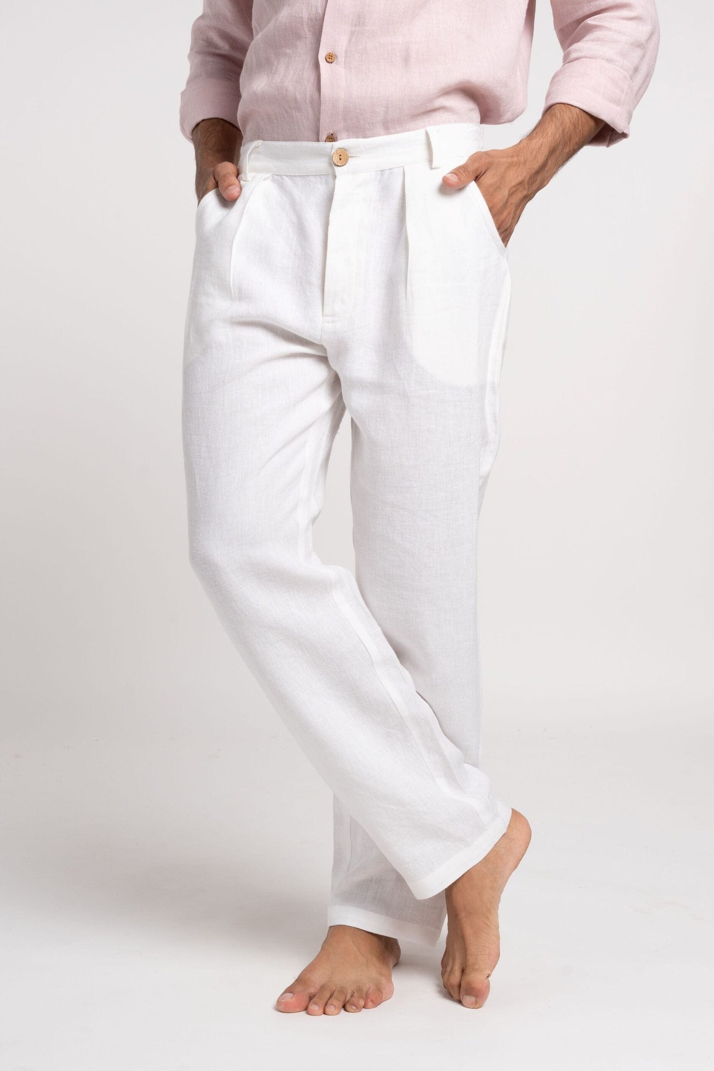 Dawson - Classic White Trousers