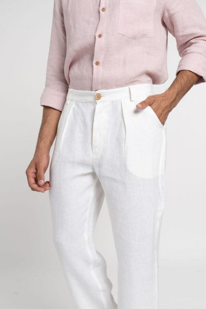 Dawson - Classic White Trousers
