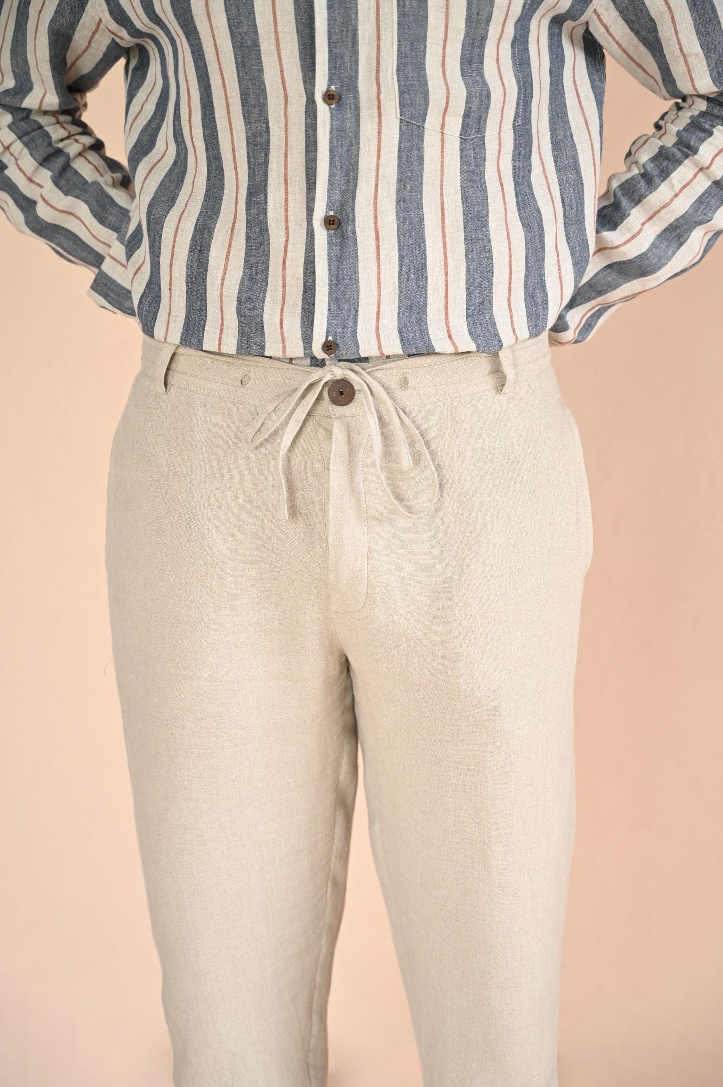 Colin - Timeless Beige Linen Trousers