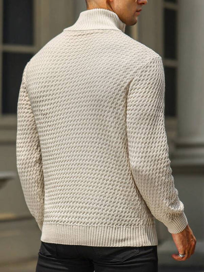 Men’s Casual Ribbed Knit Jumper