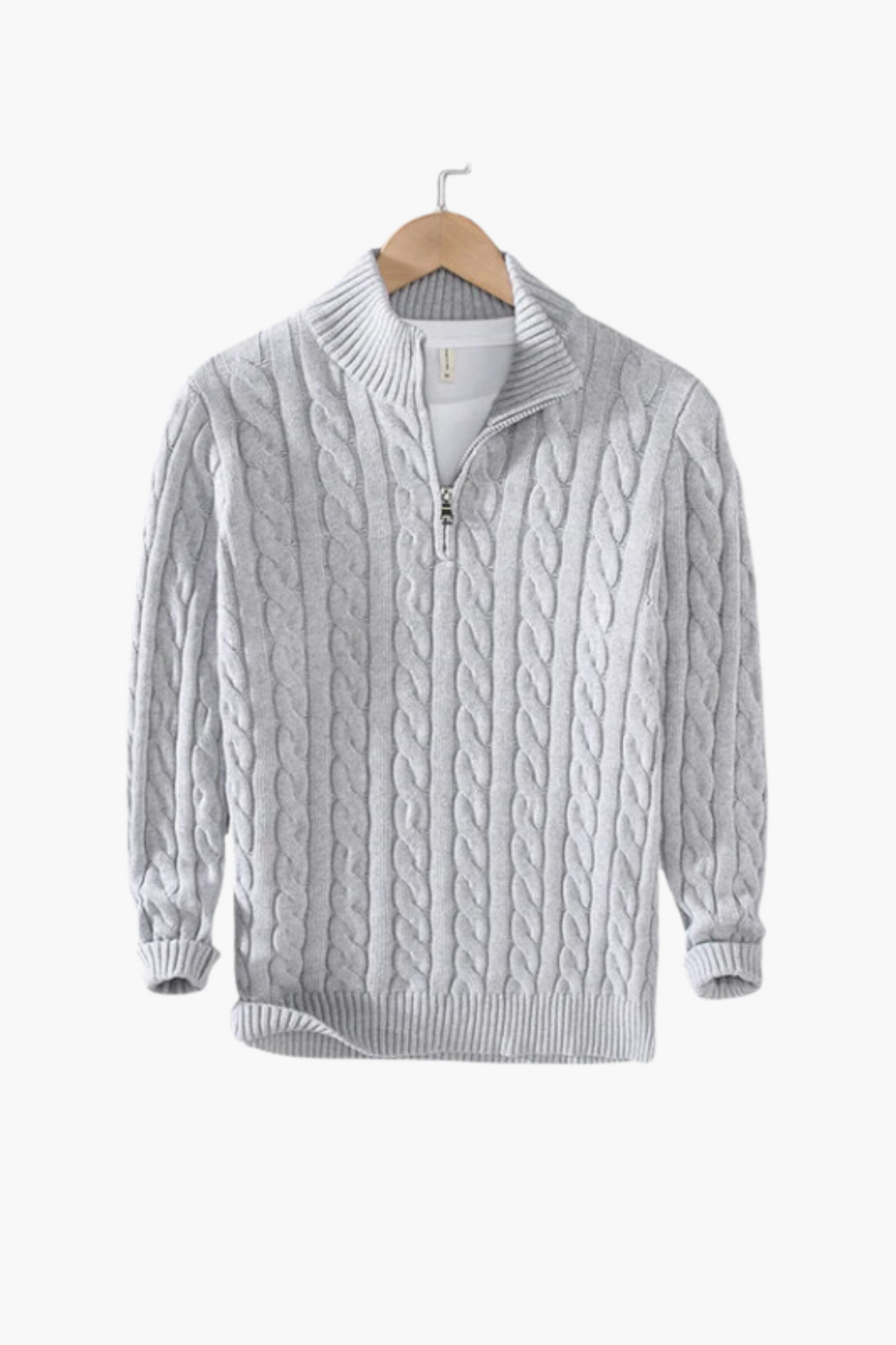 Santoni - Half Zip Cable Knit Jumper Men