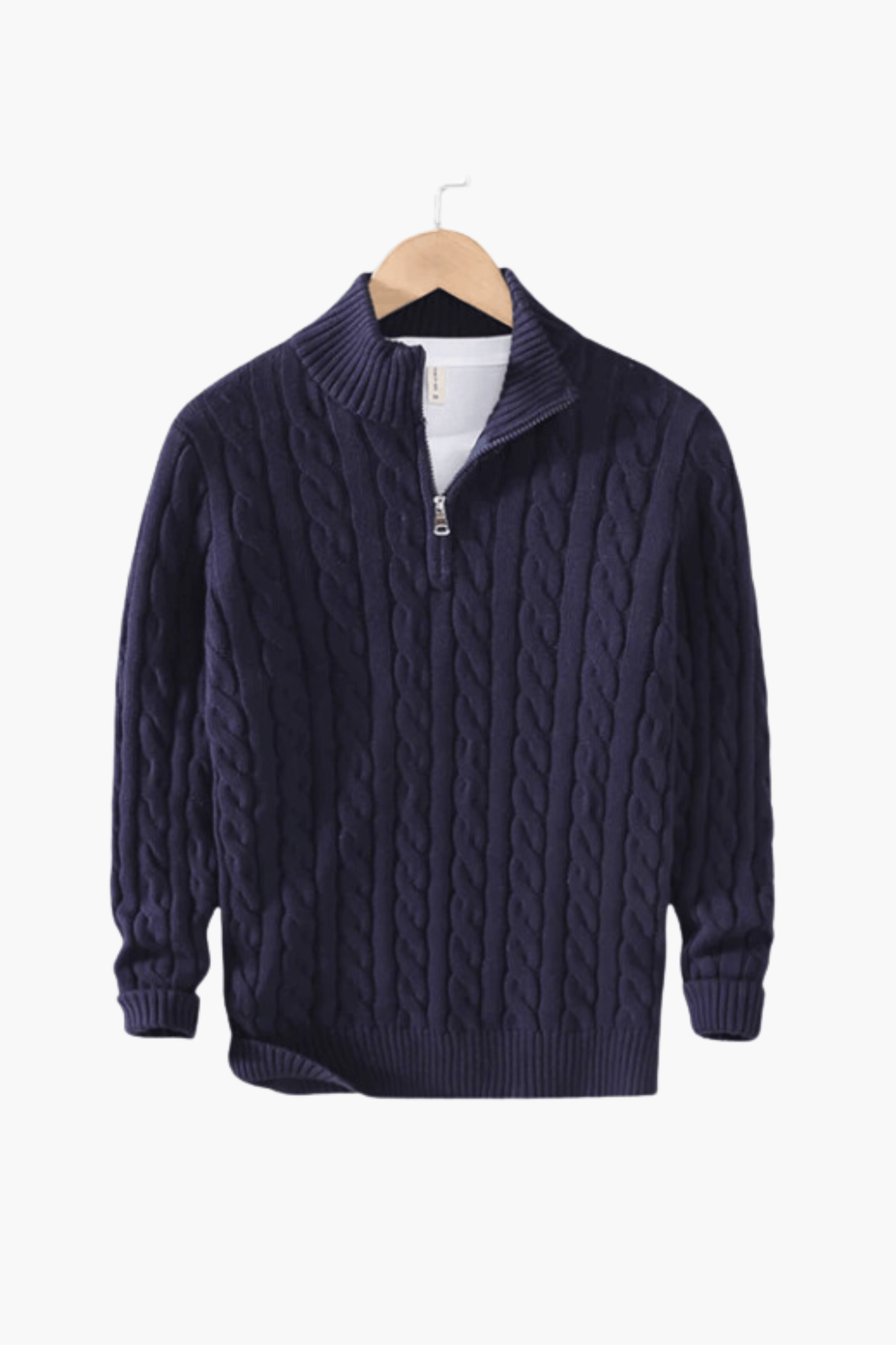 Santoni - Half Zip Cable Knit Jumper Men