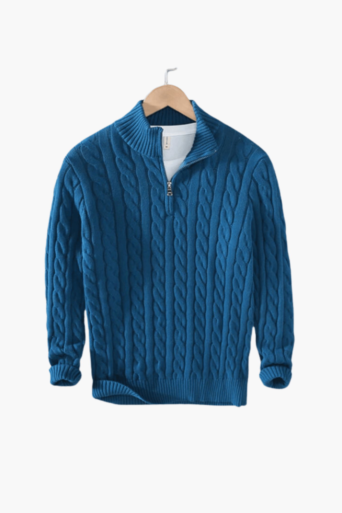 Santoni - Half Zip Cable Knit Jumper Men
