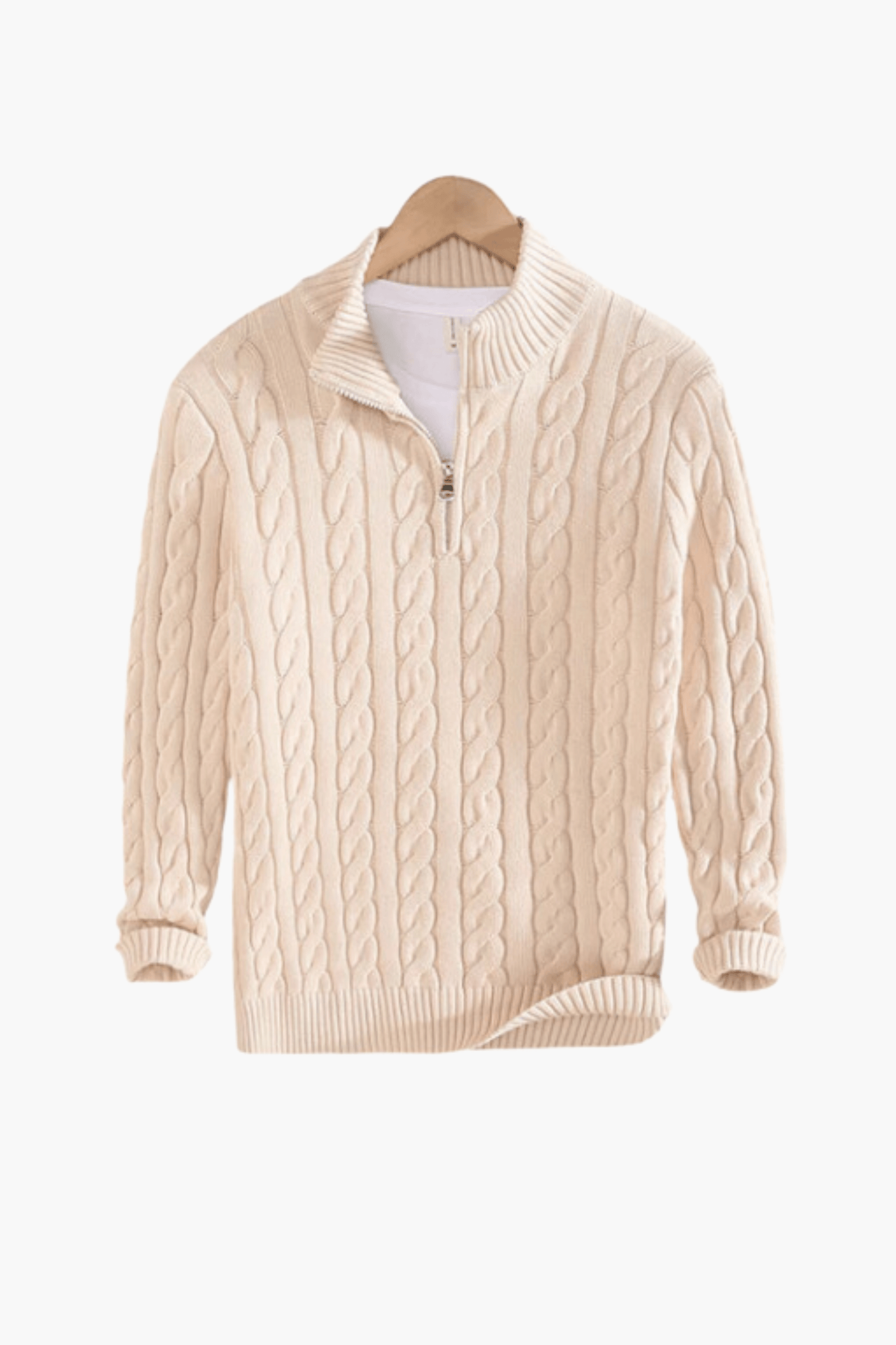 Santoni - Half Zip Cable Knit Jumper Men