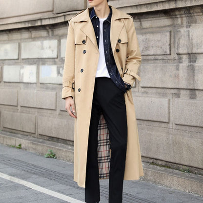 Tobias - Long Buttoned Trench Coat Men