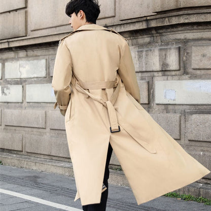 Tobias - Long Buttoned Trench Coat Men