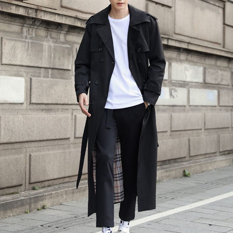 Tobias - Long Buttoned Trench Coat Men