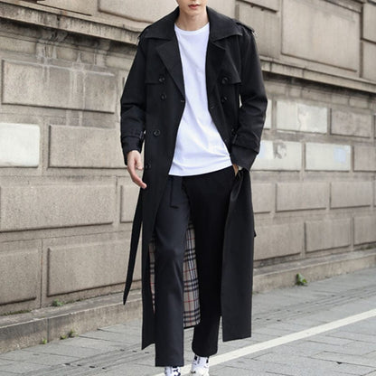 Tobias - Long Buttoned Trench Coat Men