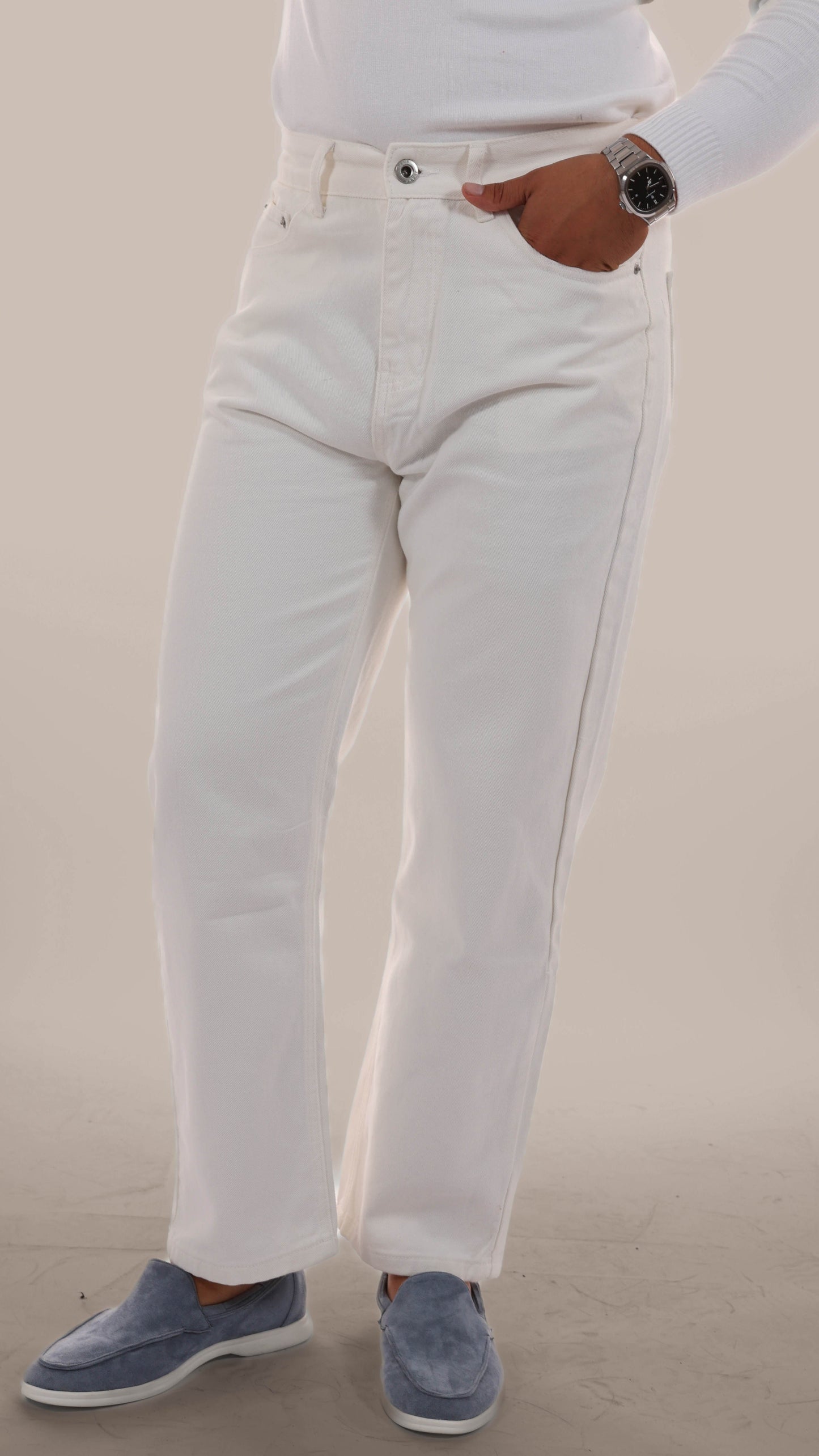 Amir - Classic White Jeans Men