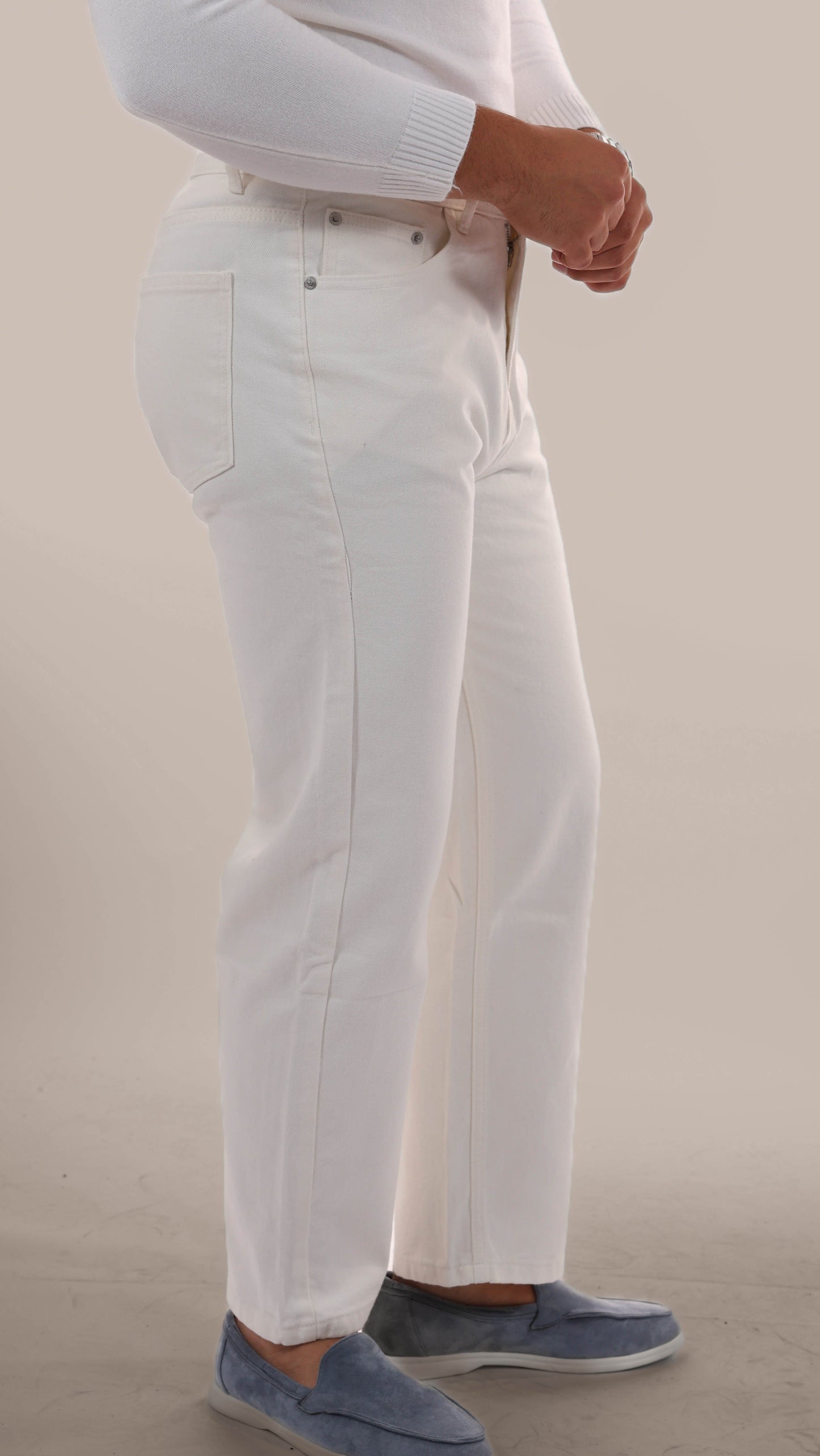Amir - Classic White Jeans Men