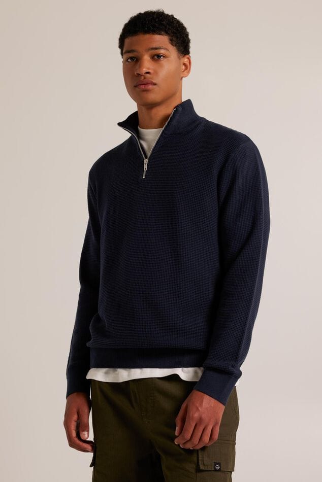Yasir - Classic Zip-Up Knit Pullover
