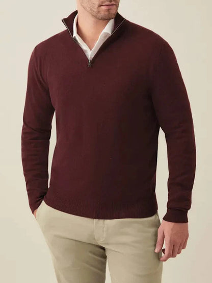 Anthony - Classic Half-Zip Knit Winter Jumper