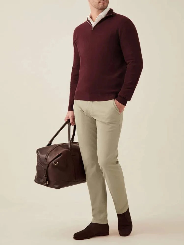 Anthony - Classic Half-Zip Knit Winter Jumper