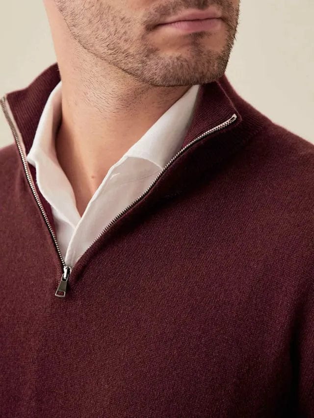 Anthony - Classic Half-Zip Knit Winter Jumper