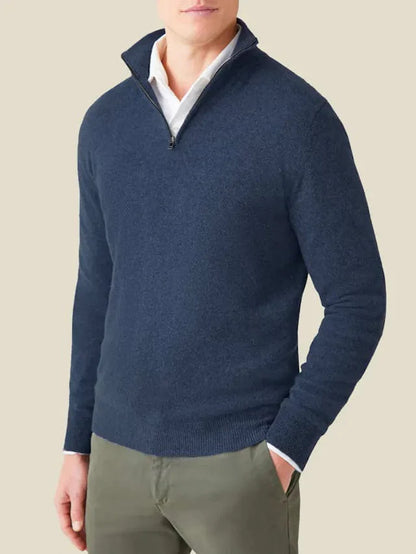 Anthony - Classic Half-Zip Knit Winter Jumper