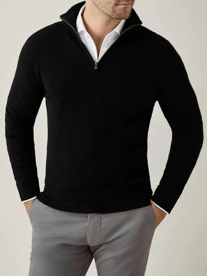 Anthony - Classic Half-Zip Knit Winter Jumper