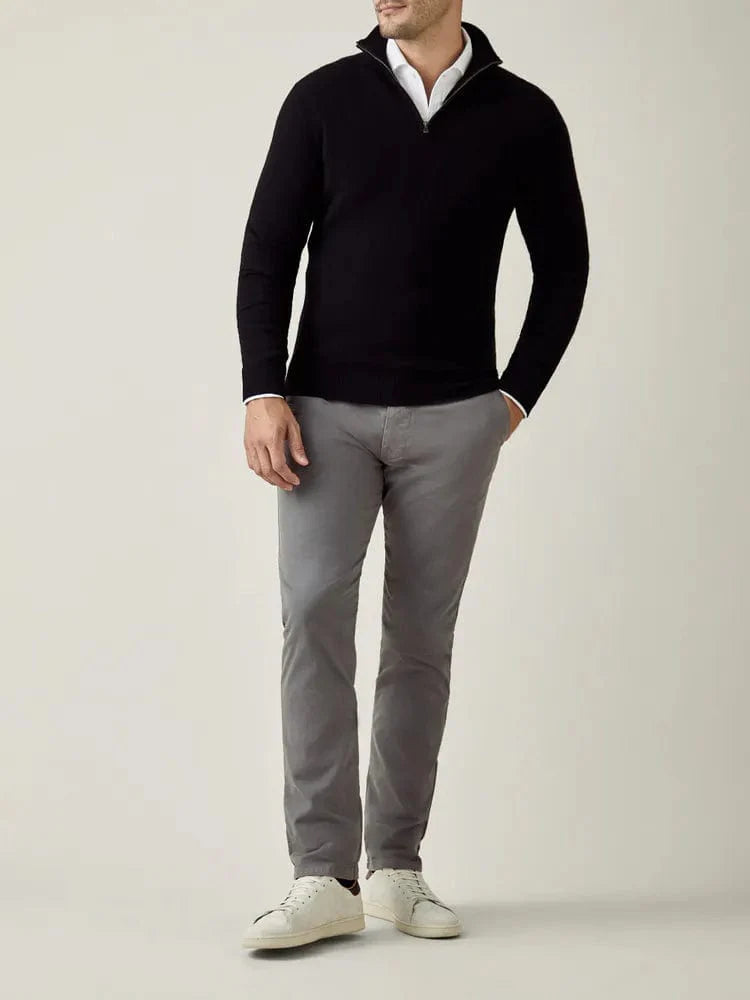 Anthony - Classic Half-Zip Knit Winter Jumper