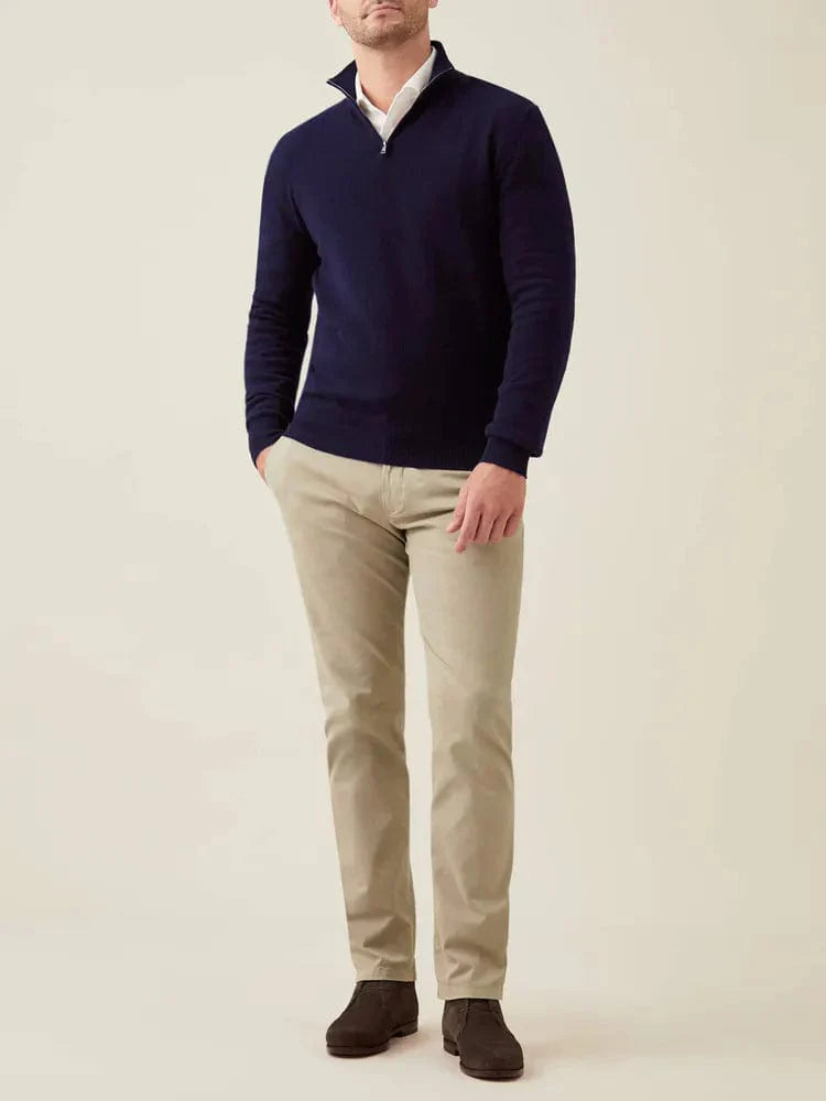 Anthony - Classic Half-Zip Knit Winter Jumper