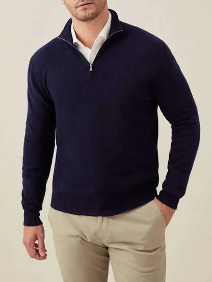 Anthony - Classic Half-Zip Knit Winter Jumper