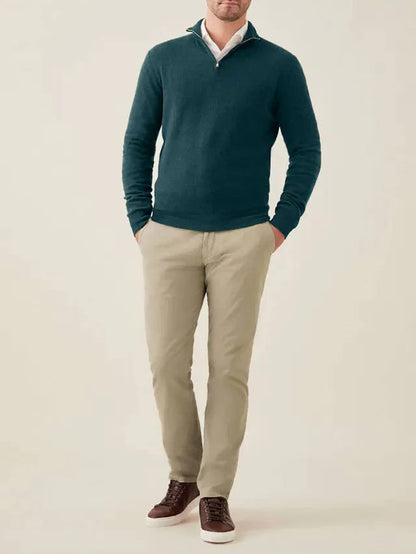 Anthony - Classic Half-Zip Knit Winter Jumper