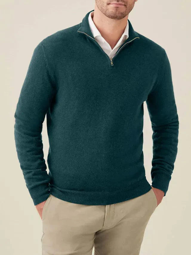 Anthony - Classic Half-Zip Knit Winter Jumper