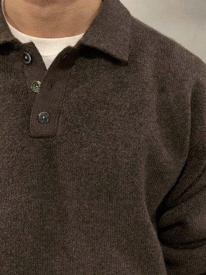 Digby - Oversized Men's Knitted Polo Sweater