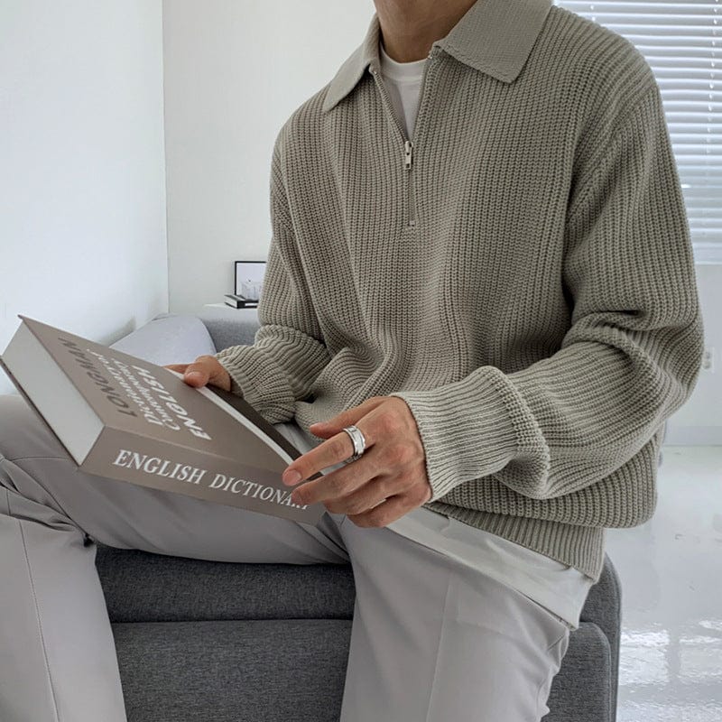 Alfredo - Old Money Quarter Zip Knit Jumper