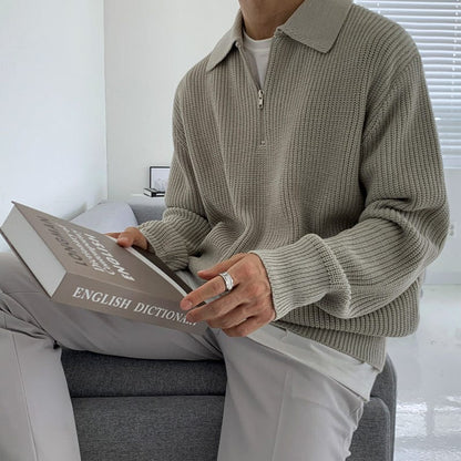 Alfredo - Old Money Quarter Zip Knit Jumper